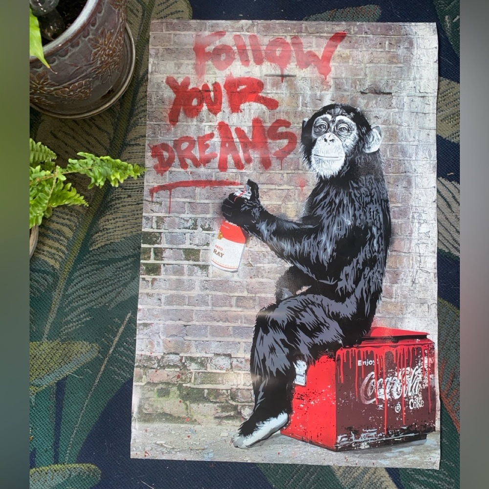 Mr. Brainwash follow your dreams pop art poster collection used.